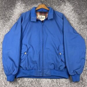 Sears Roebuck Bomber Jacket Men's Large Plaid Lining Preppy Timeless Classic